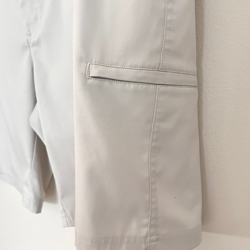 Pebble Beach Performance Mens Golf Shorts Size 38 Light Khaki Stretch Flat Front - Picture 3 of 8